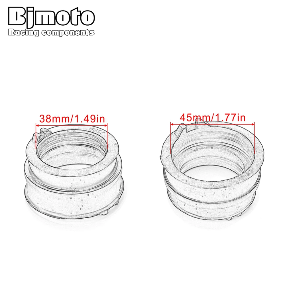 BJMOTO мотоцикл впускное соединение коллектора Carb Карбюратор загрузочный адаптер для Suzuki 13121-15F00 AN 400 AN400 Burgman 400 1999-2006