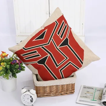 

New arrival Zakka 1Pcs Autobot logo household sofa cotton linen pillow cover/car cushion cover/bedding decoration/gift/43cm*43cm