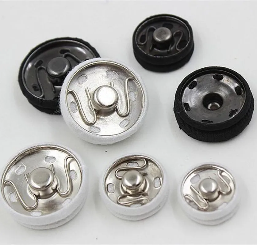 20 Set Metal Fabric Cover Snap Button Fastener Spring