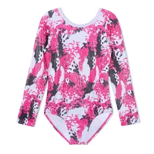 BAOHULU/Детская Одежда для танцев; Одежда для девочек с длинными рукавами; гимнастическое трико; Блестящие Детские балетные костюмы; костюм для От 3 до 12 лет