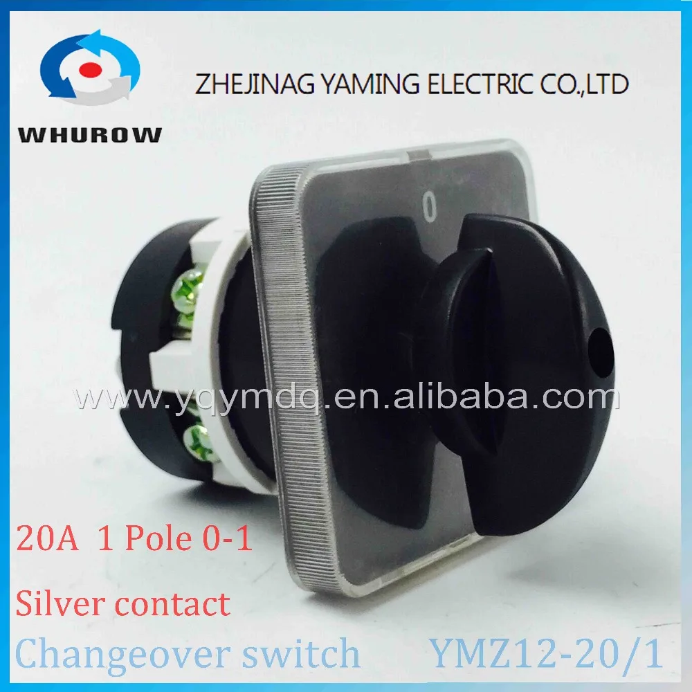 Rotary switch knob 2 position 0 1 YMZ12 20/1 universal manual