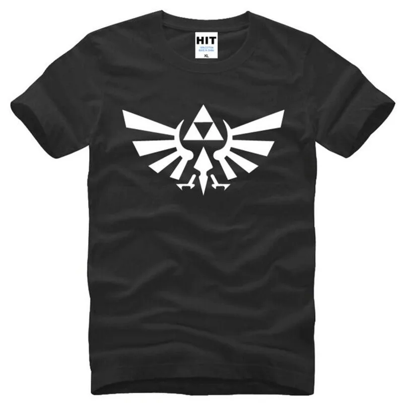 Легенда о ZELDA Triforce Футболка с принтом Для мужчин летние шорты рукавом О-образным вырезом хлопок Для мужчин футболка игра Униформа футболка