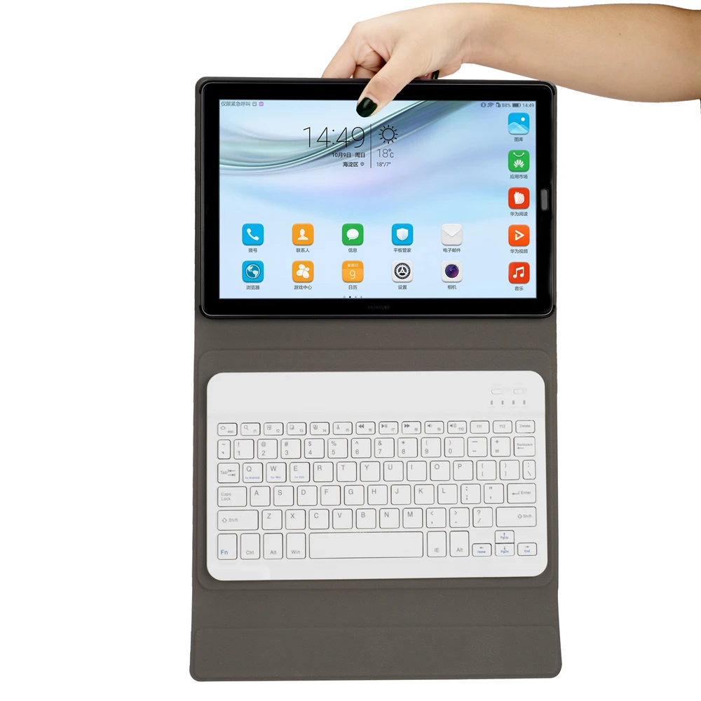 Беспроводной Bluetooth клавиатура чехол для huawei MediaPad M5 10,8/M5 10 Pro CMR-AL09 CMR-W09 Ультратонкий чехол-книжка из искусственной кожи Funda + защитная пленка