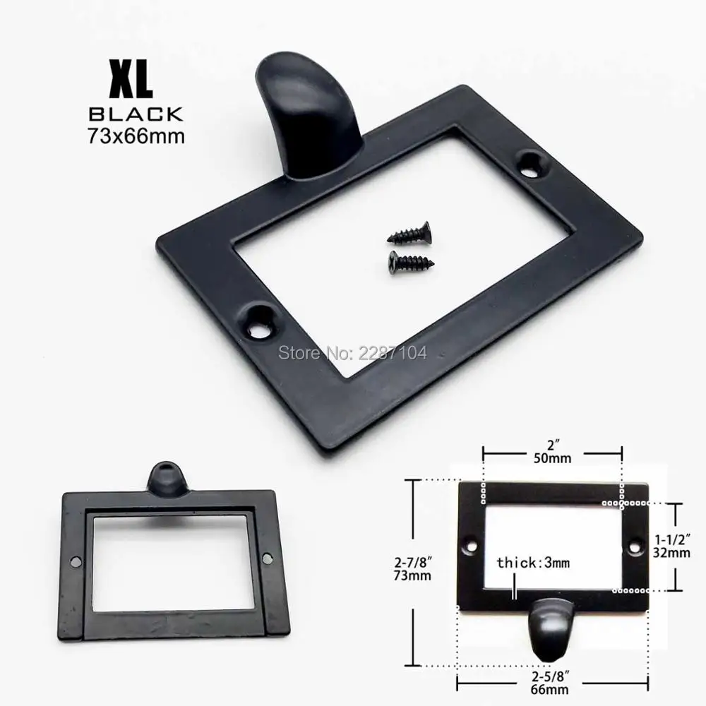 2 шт. небольшой сверхмощный античная латунь черный декоративный мебельный шкаф ярлык ящика Потяните тег Рамка ручка файл имя держатель для карт
