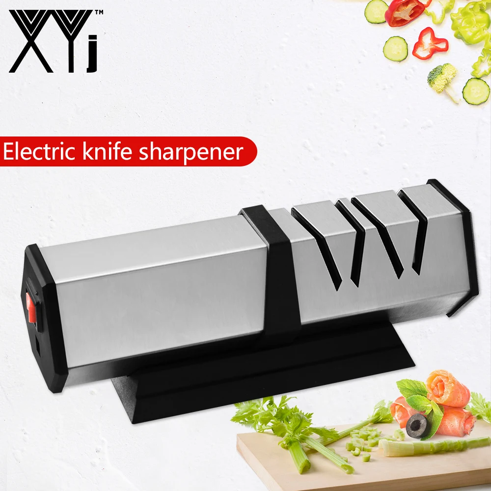 

XYj Kitchen Diamond Electric Knife Sharpener Motorized Rotating Sharpening System Easy-Use For Stainless Knife Ceramic Knife