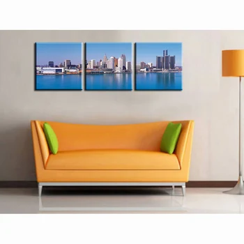 

3 Plane city scenery Modern Home Decor Wall Art Canvas Picture Print Painting spray Set of 3 Each Canvas Arts Unframed