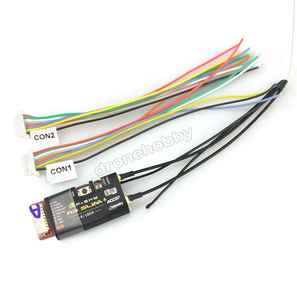 

FrSky R9 Slim+ plus Dual antenna 6/16CH 915Mhz 868Mhz long range telemetry mini Receiver FCC / EU Version