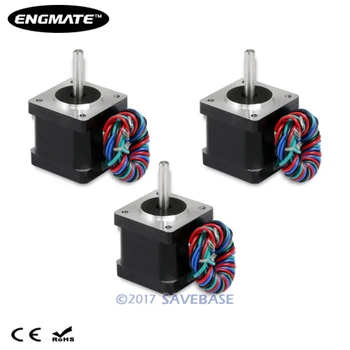 

ENGMATE EMA142-3412S4 Stepper Motor 1.5kg.cm 1.8Degree 4 Leads 34mm 3Pcs