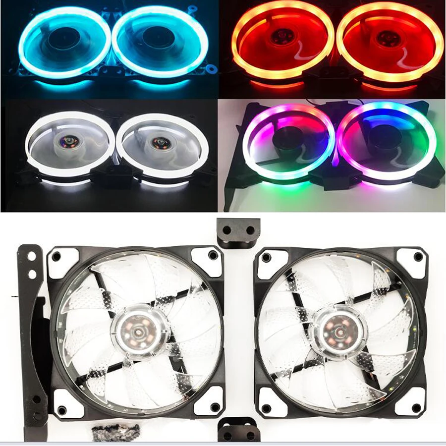 

Quieten general graphics card cooling fan pci 8CM 2 LED fan PCI Cool Cooling Set free shipping