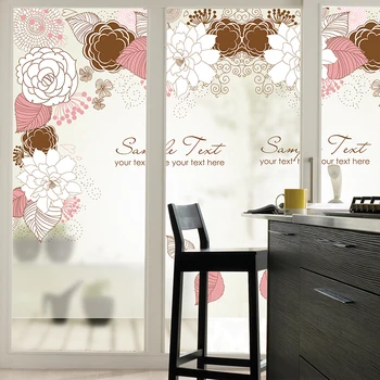 

Warm romantic window stickers sliding door glass film window paper electrostatic frosting transparent opaque blackout window