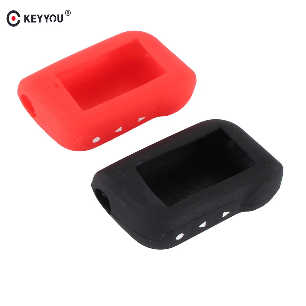 

KEYYOU Keychain Silicone Cover Key Case for Starline A93 two way car alarm system LCD Car Key Case Remote controller Protector