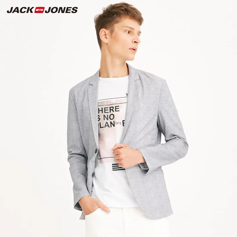 JackJones Мужской приталенный Блейзер костюм Верхняя одежда Куртка 218208503 | Мужская