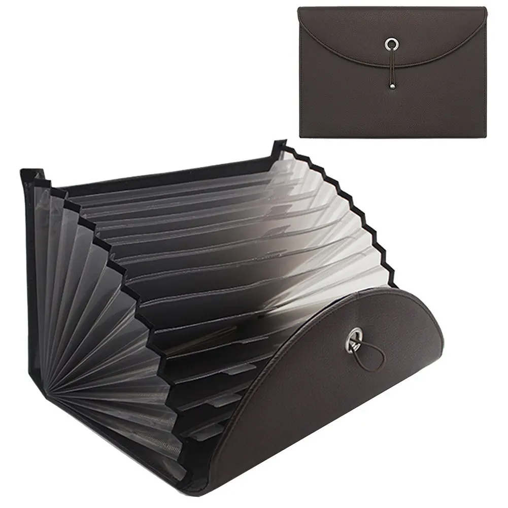 13Pockets Expanding File Folder A4 Organizer Portable Business File Office Document Holder Carpeta Archivador Portable Briefcase