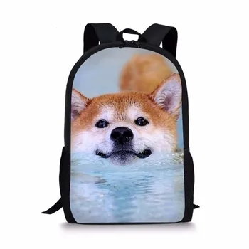 

THIKIN 3D Dog Print Backpack Kids Boys Cool School Bag Fashion Children School Bags Animal Mochilas for Primary Junior Students