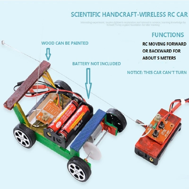 Coche Kit De Modelo De Experimento De Ciencia De Madera Diy Coche Kit De Modelo De Experimento De Ciencia De Madera Diy