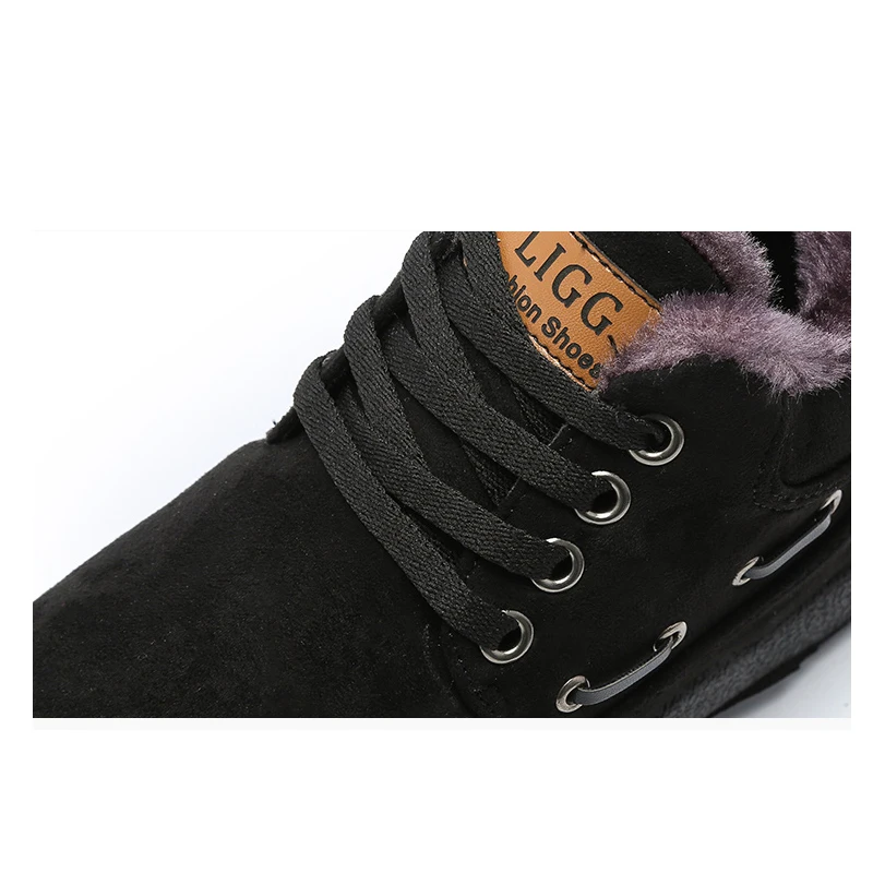 FONIRRA/мужские зимние ботинки; Мужские Зимние ботильоны; однотонная теплая тканевая зимняя обувь из флока с мехом; мужские кожаные повседневные ботинки; 937