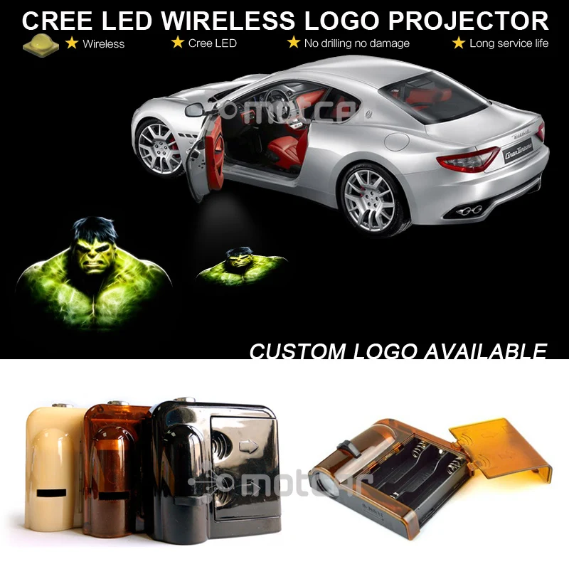 Universal Fit Car Door Courtesy Laser HULK Logo Puddle Light