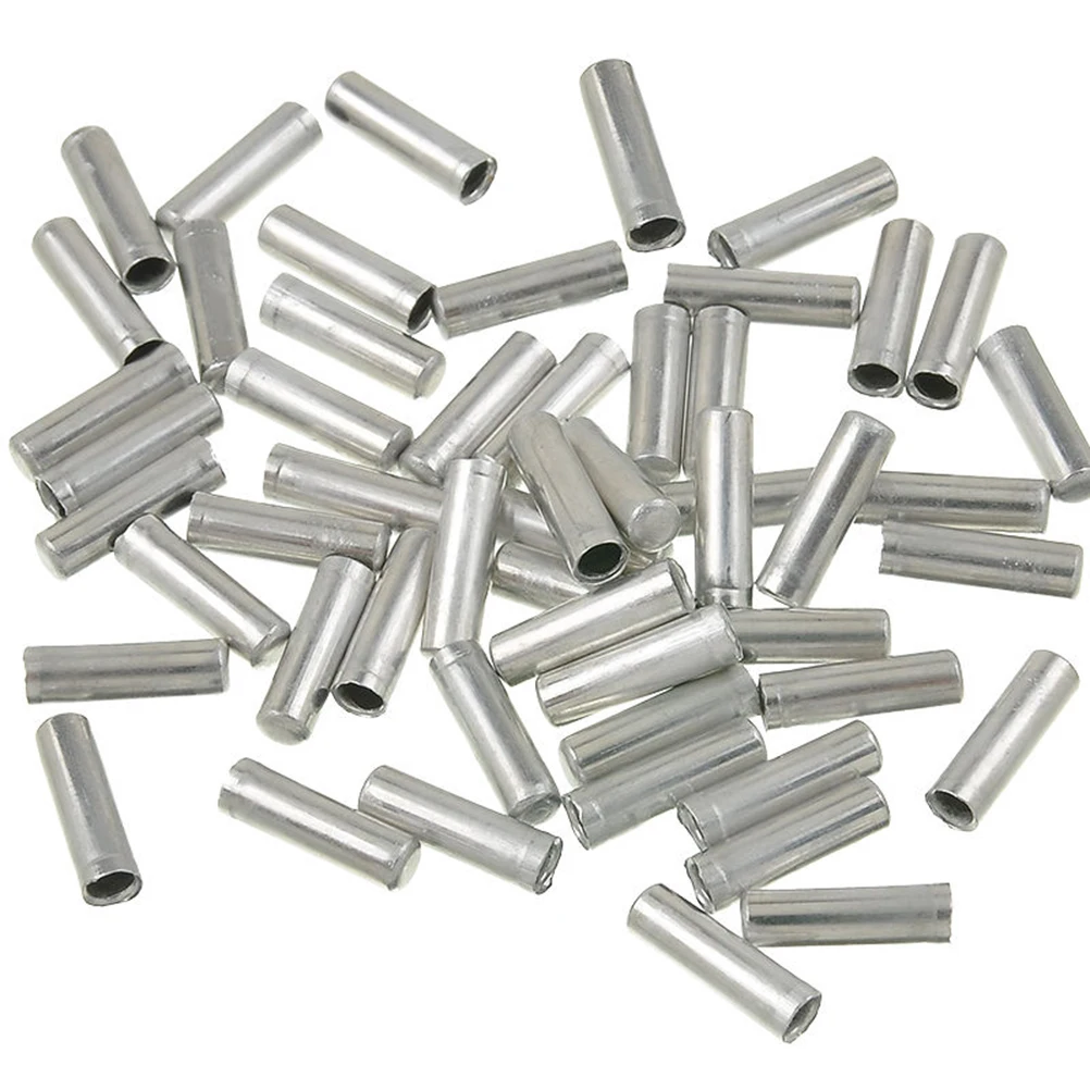 100x Bicycle Bike Shifter Brake Cable Tips Caps End Crimp Silver