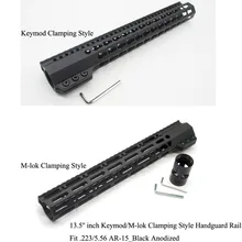 TriRock 13,5 дюймов Длина черный анодированный зажимной стиль Keymod/M-lok Handguard рельсовый прицел крепление системы. 223/5. 56