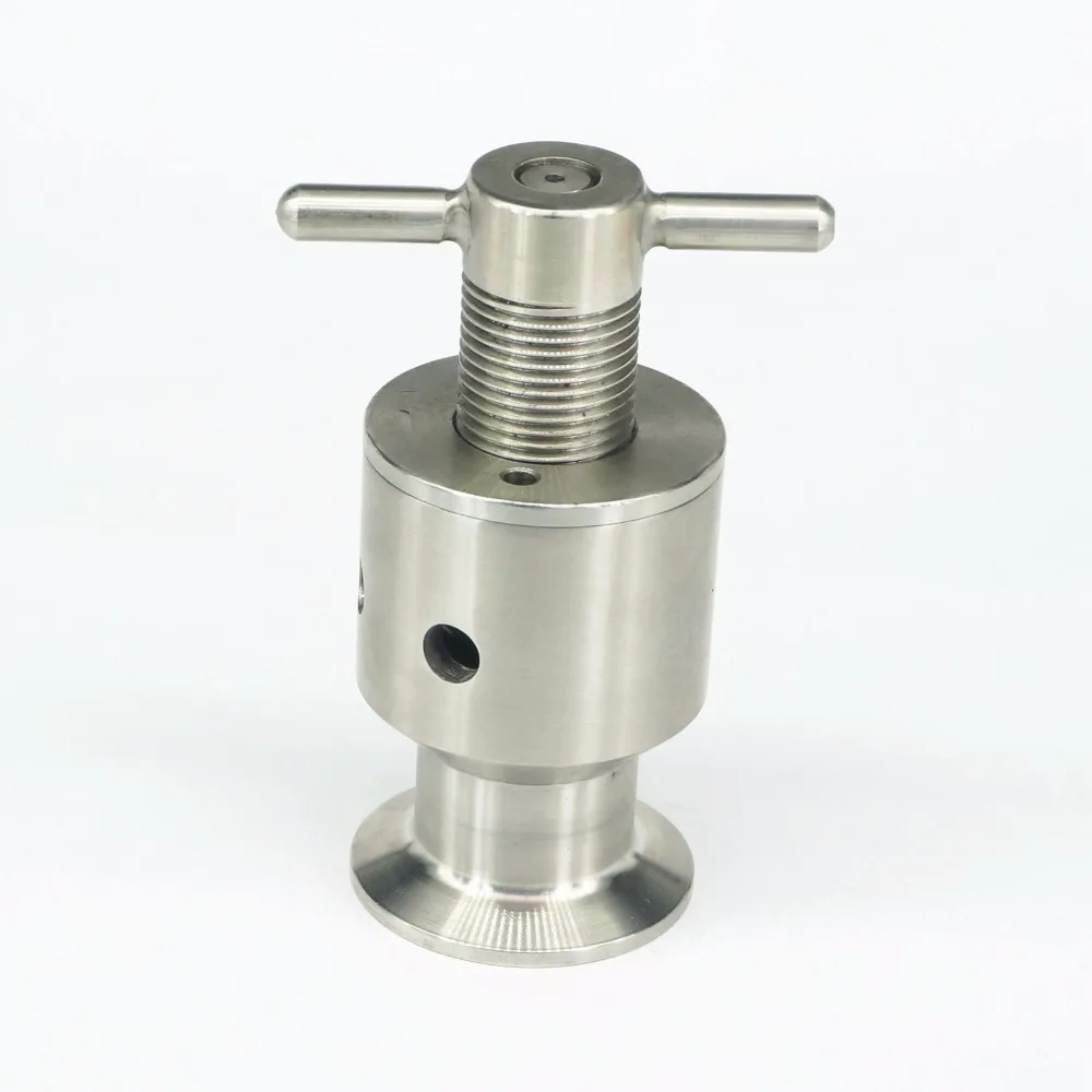 Tri Braçadeira 0.55 Barra Ajustável Válvula de Segurança de Alívio de Pressão Sus304 Sanitária 1.5