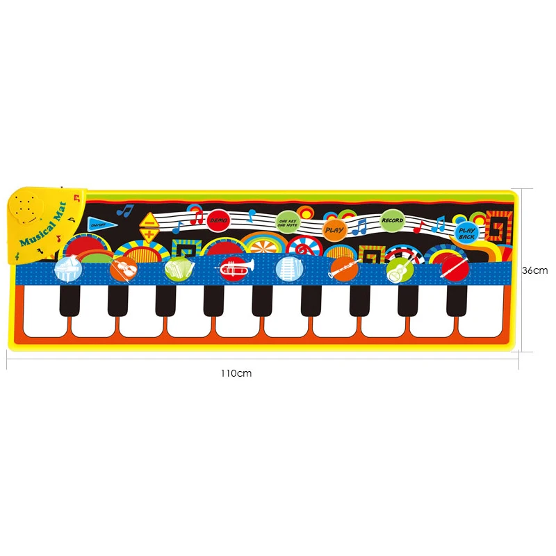 

1 Pcs 36X110Cm Baby Piano Mats Music Carpets Children Press Play Game Musical Musical Instrument Sound Blanket Rug Toys Gift