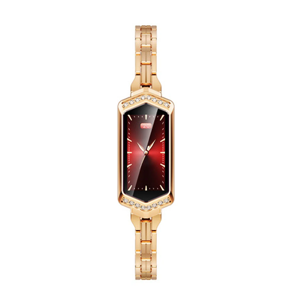 

Woman Bracelet Blood Pressure Smart Watch Bluetooth Rechargeable Luxury Heart Rate Monitor Waterproof Fitness Tracker Gift