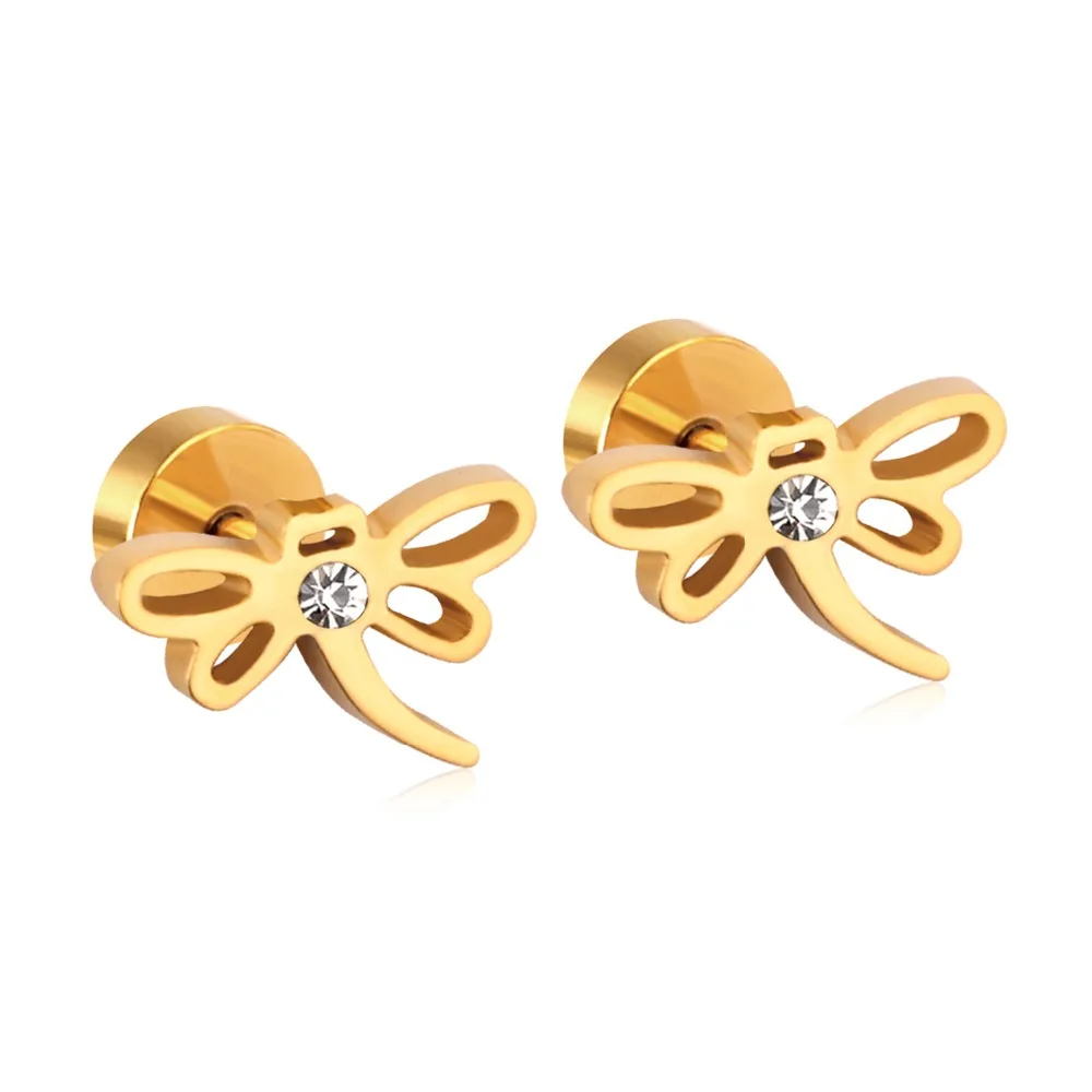 Earrings For Women/Girl Gold Color Anti allergy Cubic Zirconia