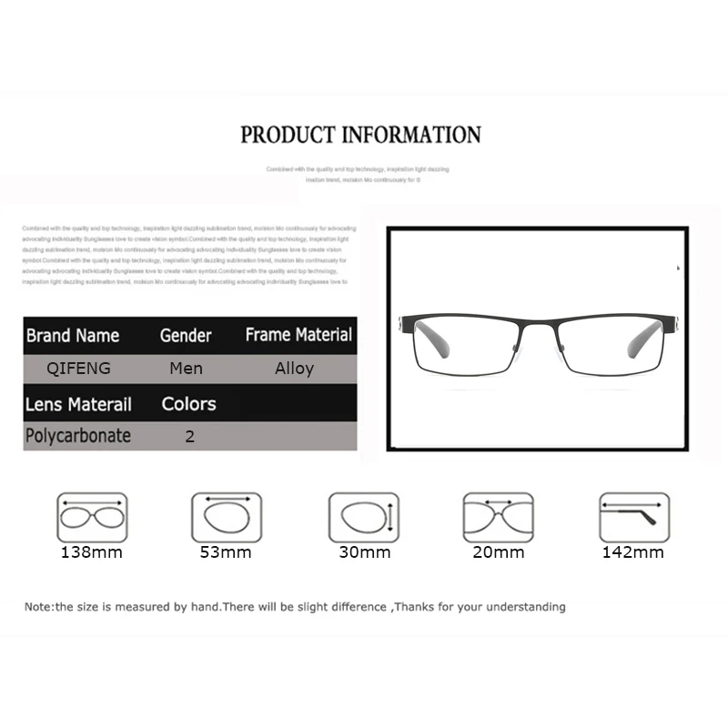 QIFENG очки для чтения Для мужчин Для женщин высокое качество диоптрий дальнозоркостью мужской градусов очки+ 1,0+ 1,5+ 2,0+ 2,5+ 3,0+ 3,5+ 4,00 QF073