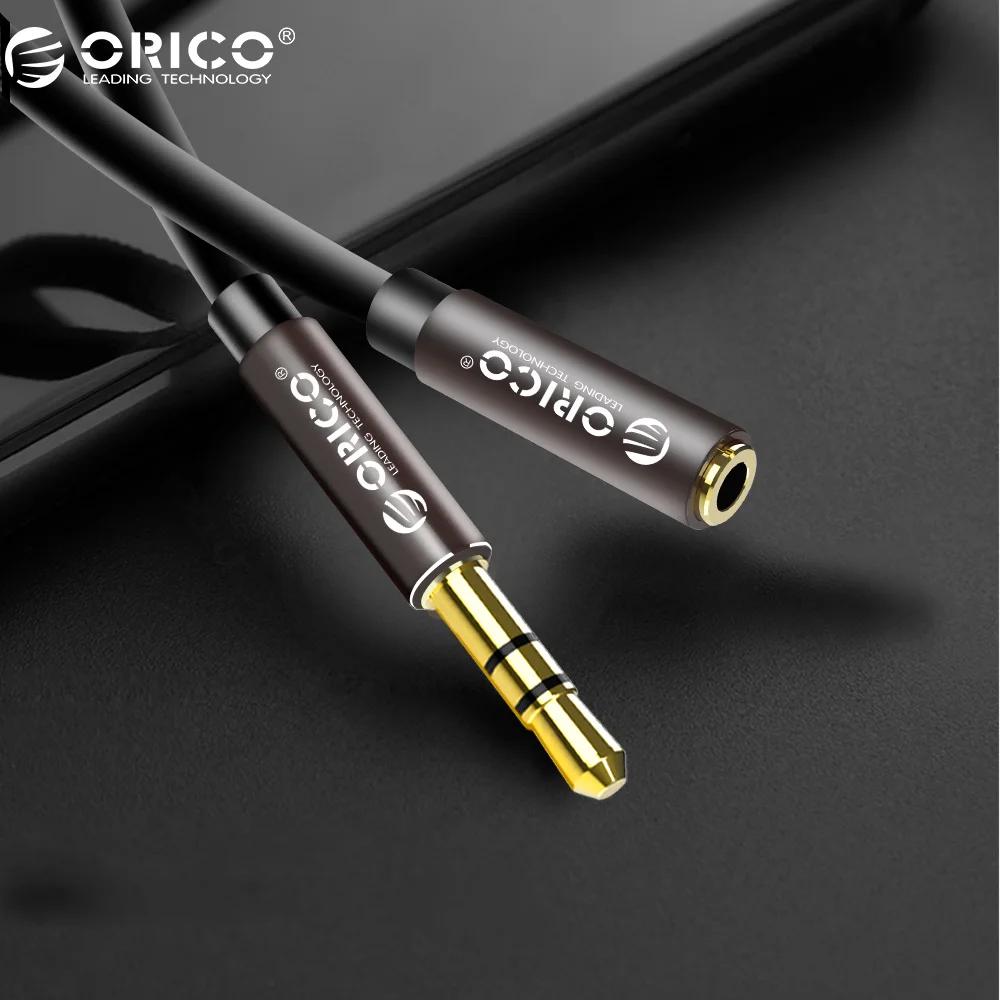 Koop ORICO jack 3.5mm Aux Verlengkabel Hoofdtelefoon Verlengkabel voor iphone 6 Huawei P20 Audio Kabel