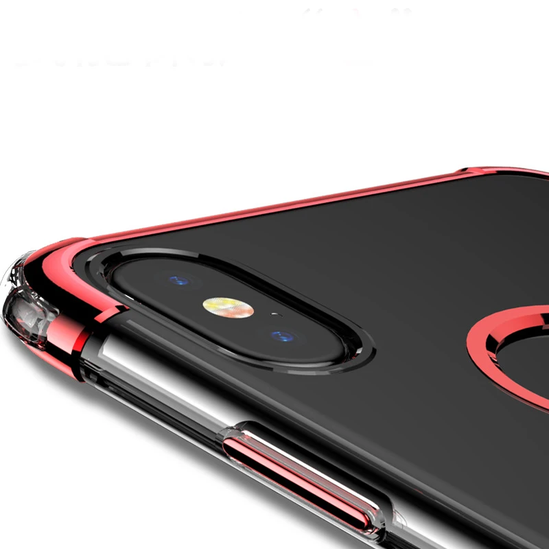 SMSNXY мобильный чехол для iPhone X 6 6s 7 8 плюс три пункта гальванических ТПУ прозрачный