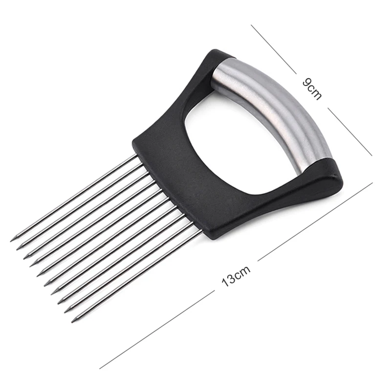 Best Onion Holder Vegetable Tools Onion Cutter Slicer Tomato Holder Meat Fork Potato Cutting Aids for Slicing Kitchen Accessories  (8)