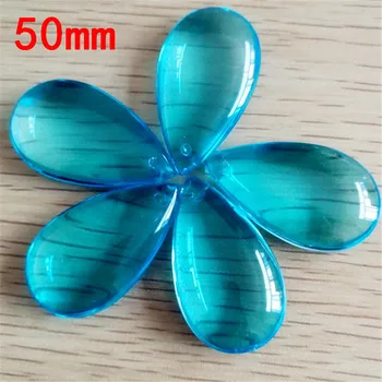 

Aquamarine 50mm 30pcs/lot crystal glass oval u drop prism parts hanging lamp pendant free shipping