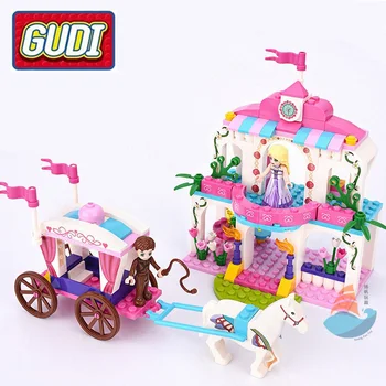 

Princess Castle Building Blocks Set Kids Children Simulation Carriage House Furniture Dolls Toys Bricks Assembled Girl Christmas