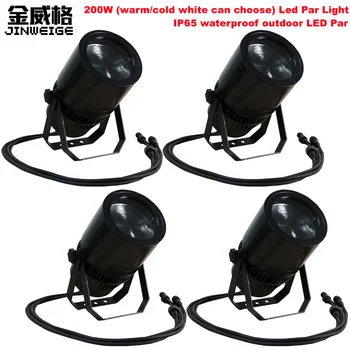 

Free Shipping 4pcs/lot IP65 High Power 200W Warm White / Cold White Led COB Par Light DMX 5 Channel 10-45 Degree Zoom Light