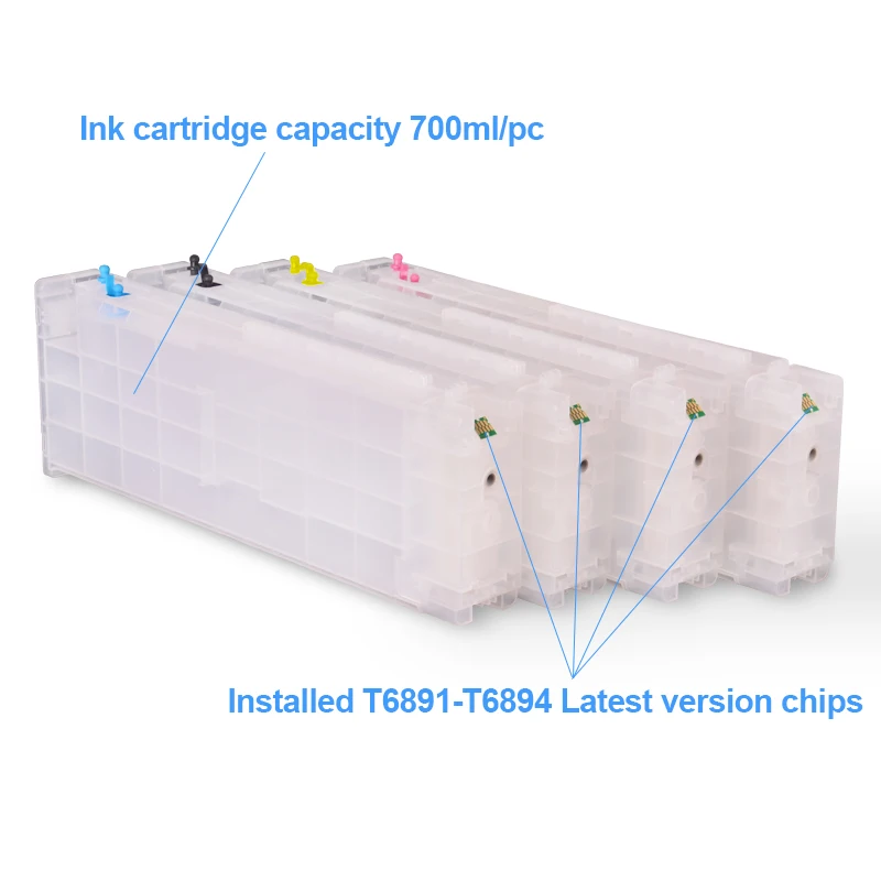4 цвета/комплект картридж для принтера Epson SureColor S30670 S50670|ink cartridge|refillable ink cartridgesempty