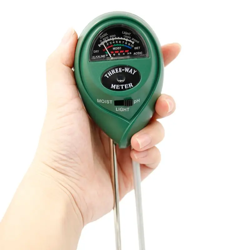 

1 Pcs 3 in 1 Garden Detector Hygrometer Digital Soil Moisture Meter Analysis PH Tester Light Detector Acidity PH Moisture Meter