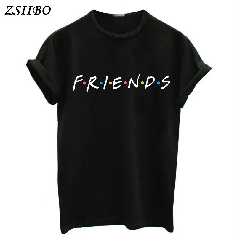Женская футболка с надписью «FRIENDS» на лето и осень, с длинным рукавом, повседневная забавная футболка для девушек, топ, хипстер, Прямая поставка