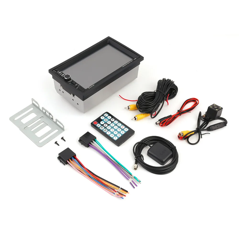7 inch Universal Car Bluetooth Audio Stereo MP5 Player with Rearview Camera Touch Screen GPS Navigation