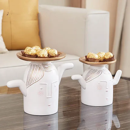 

Nordic Creative Ornaments Resin Decorative Snack Plate Home Decorations