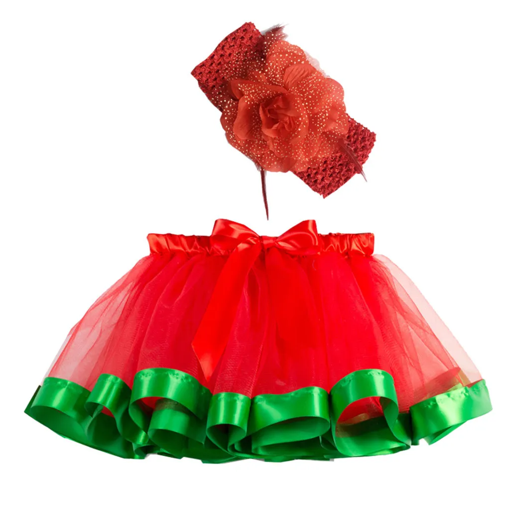 Детская юбка-пачка для девочек+ повязка на голову, вечерние танцевальные балетные костюмы для малышей Детская бальная одежда радужные Детские комплекты с юбкой