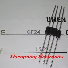100 шт. SF24 2A 400V DO-15 ультра выпрямитель с быстрым восстановлением диоды для подавления переходных скачков напряжения