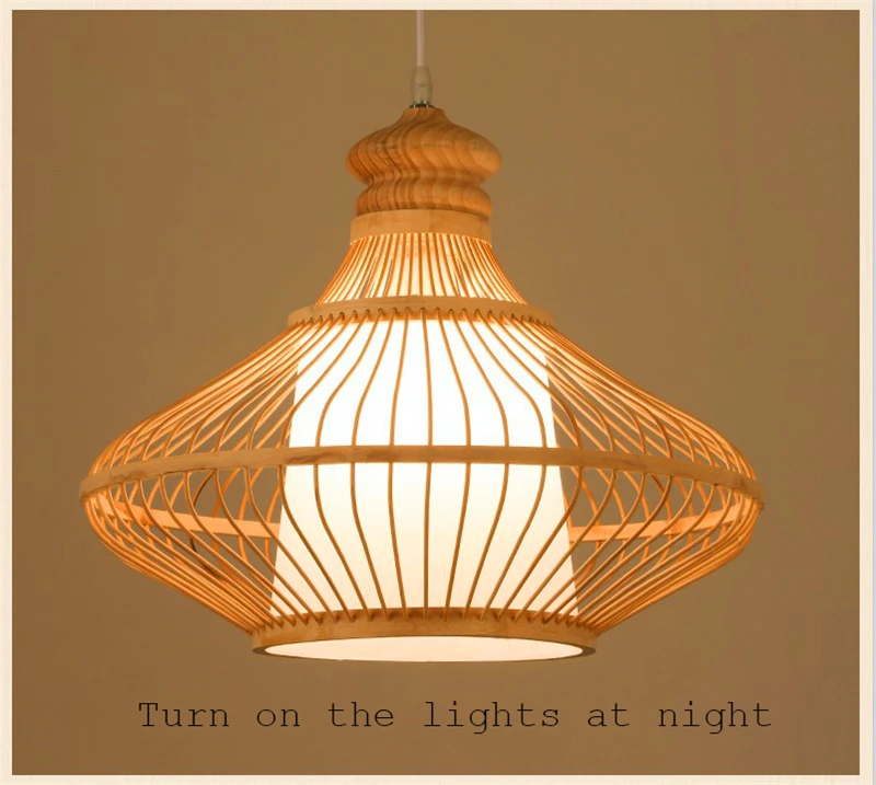 Китайский бамбуковый светодиодный светильник для сада, ресторана, светодиодный подвесной светильник для отеля, фермы, чайный домик, фонарь, татами, Бамбуковая Подвесная лампа