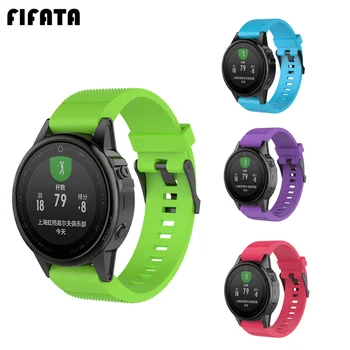 

FIFATA 20MM For Garmin Fenix 5s Watch Band Silicone Textu Strap Replacement Bracelet Wristband For Fenix 5s Plus With Tool