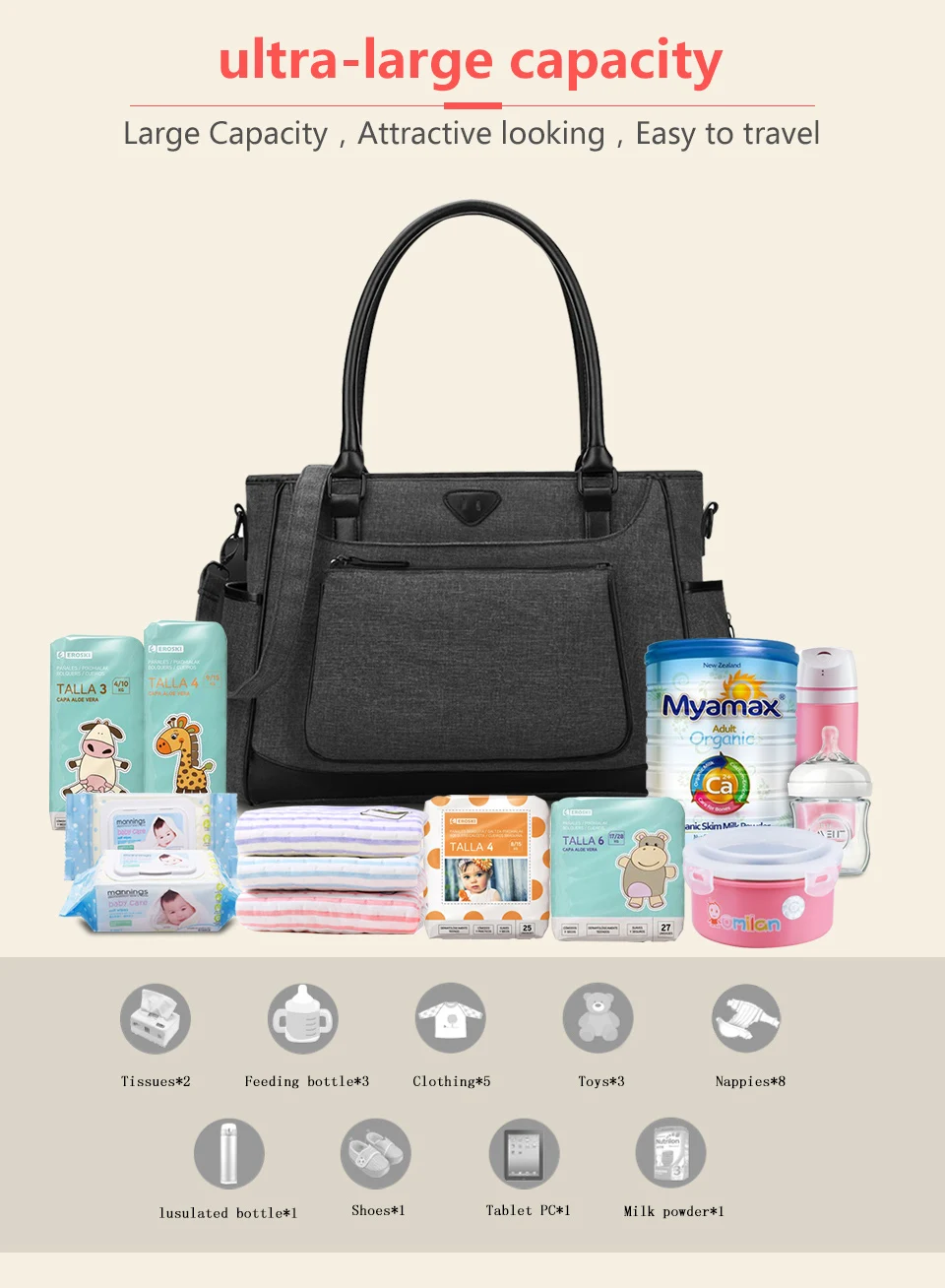 brinch diaper bag