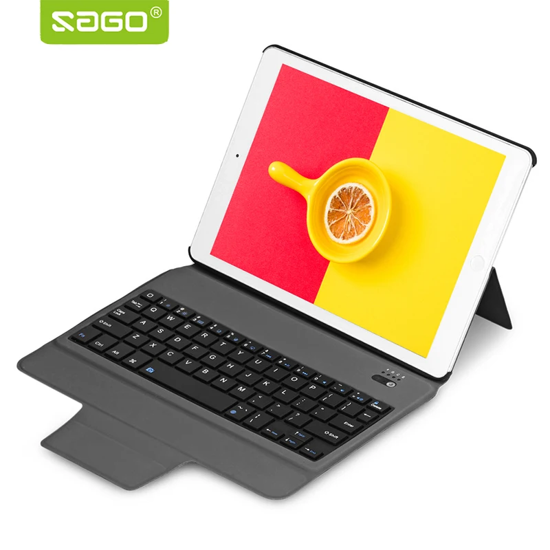 

SAGO Ultra Slim Bluetooth Keyboard for ipad 2018 casewireless Bluetooth 3.0 compact design for ipad air mechanical keyboard