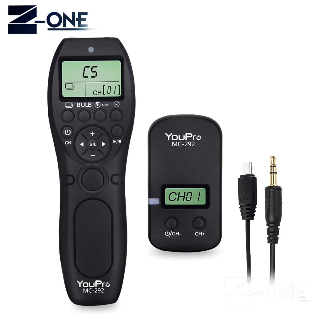 

YouPro MC-292 S2 Wireless Timer Remote Control Shutter Release for Sony A7 A7III A9 A99 II A7R A7S A7SII A7RII A58 A6500 A6300