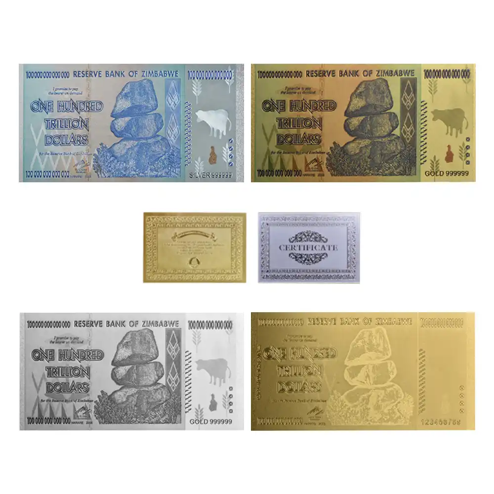 Wr Original Gold Banknotes 100 Trillion Dollars Zimbabwe Bar Replica Coins Fake Money Dollar Copy Collectibles Wr Original Gold Banknotes 100 Trillion Dollars Zimbabwe Bar Replica Coins Fake Money Dollar Copy Collectibles
