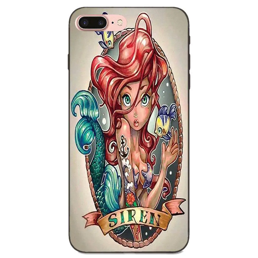 Attoo Punk Ариэль Русалочка мягкий чехол Аксессуары для Xiaomi Redmi Note 2 3 4 4A 4X5 5A 6 6A 7 Go Plus Pro