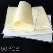 50 шт в наборе, Маленький Пустой трафарет силиконовый кожа для обучения татуировкам 6X8 дюймов 15 см* 20 мм питания STPS10-50