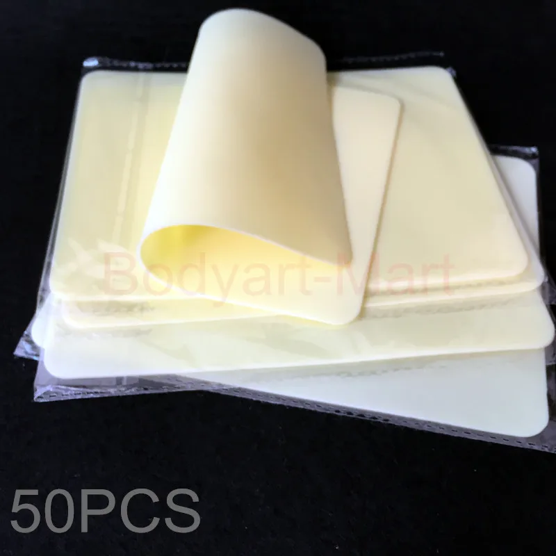 

50PCS Small Blank Stencil Silicone Tattoo Practice Skin 6 X 8 Inches 15cm * 20mm Supply STPS10-50#